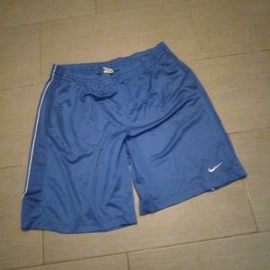 Nike Athletic Shorts Mens Large Blue Stretch Swoosh Logo Sportswear Activewear